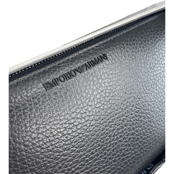 NWT Armani Zip-around Wallet Black - Picture 2 of 6